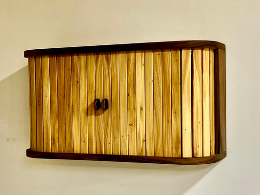 Floating Mini Whiskey Tambour Cabinet