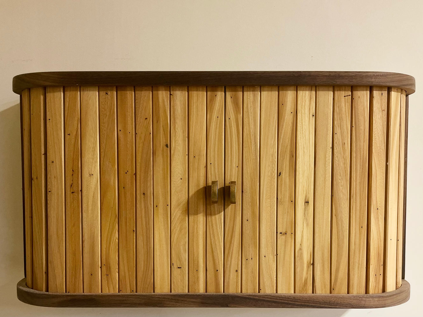 Floating Mini Whiskey Tambour Cabinet